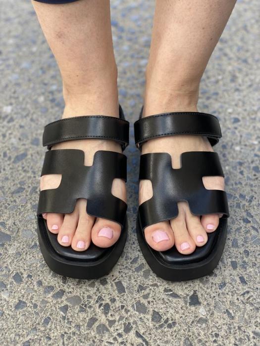 Flatform με ρυθμιζόμενο λουρί σκρατς μαύρο A6091