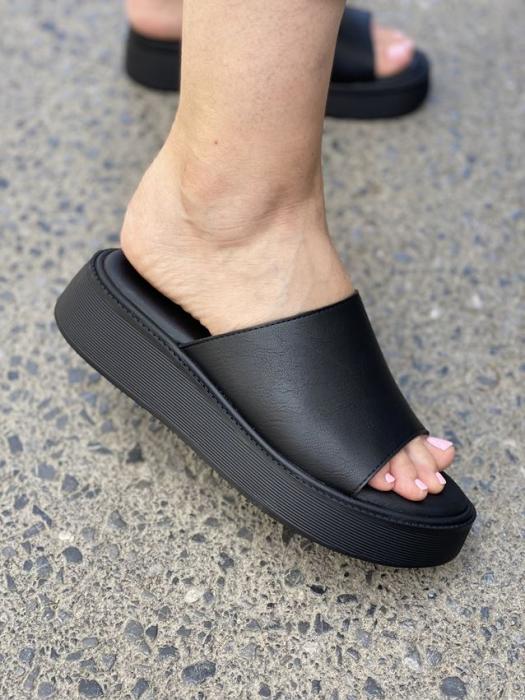 Flatform σανδάλια μαύρα Y2057