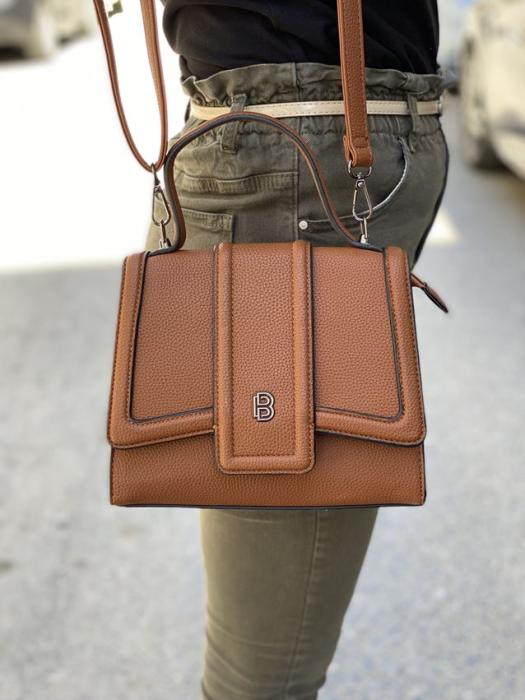 Τσαντάκι χιαστί καφέ AK93455