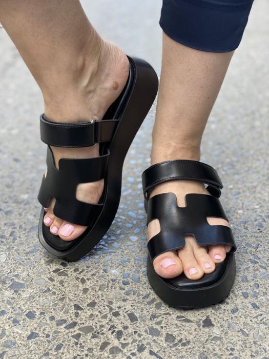 Flatform με ρυθμιζόμενο λουρί σκρατς μαύρο A6091
