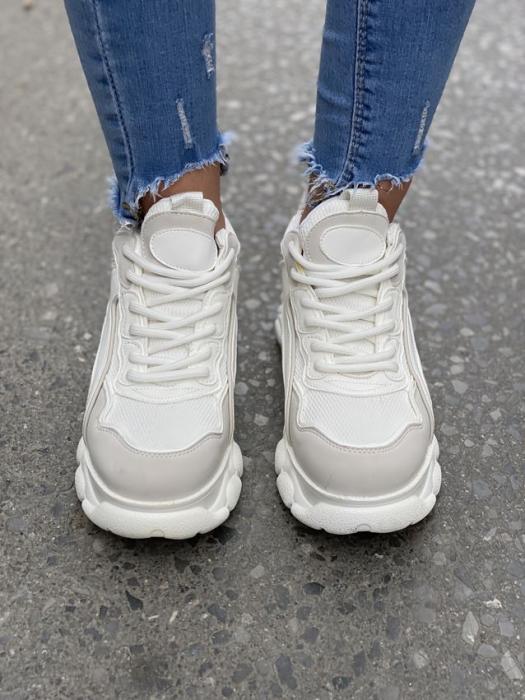 Sneaker με δίχτυ άσπρο H9005