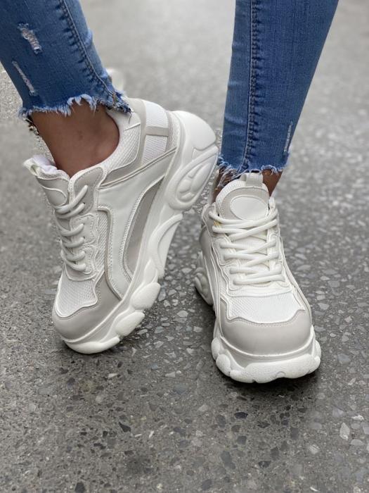 Sneaker με δίχτυ άσπρο H9005