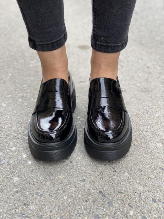Loafer λουστρίνι δίσολο μαύρο RQ47