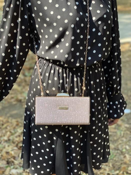 Ρόζ clutch με γκλίτερ CK1030
