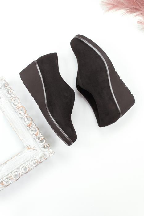 Μαύρο Oxfords καστόρ με λάστιχο CT483