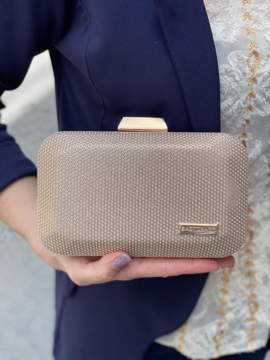 Τσαντάκι clutch αμπιγιέ με στρας χρυσό 21908