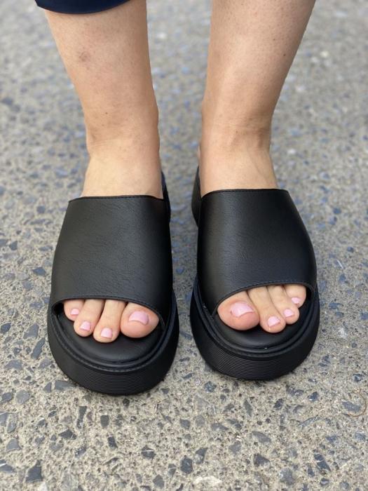 Flatform σανδάλια μαύρα Y2057