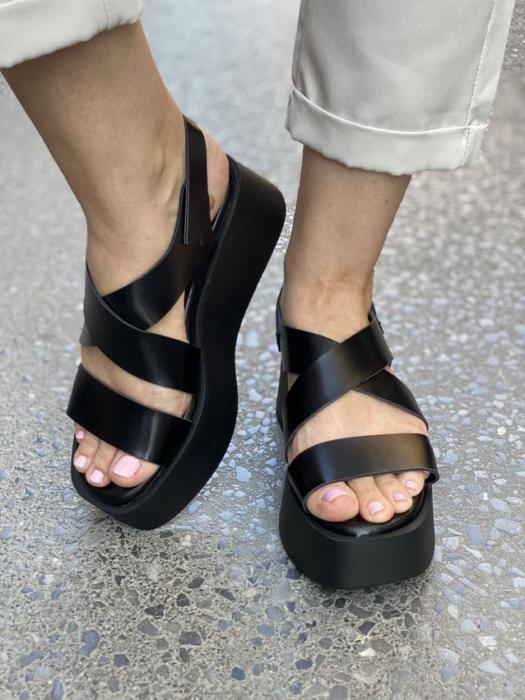 Flatform σανδάλια μαύρα A6265