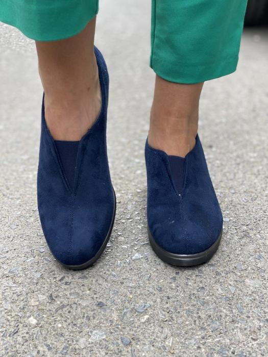 Μπλέ Oxfords καστόρ με λάστιχο CT483