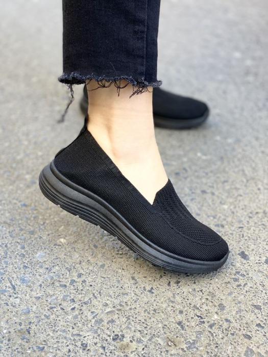 Μαύρο sneaker κάλτσα με άνοιγμα στο κουτεπιέ J05