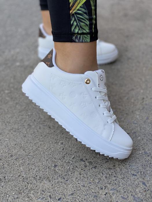Sneaker με ιδιαίτερο μοτίβο άσπρο C619