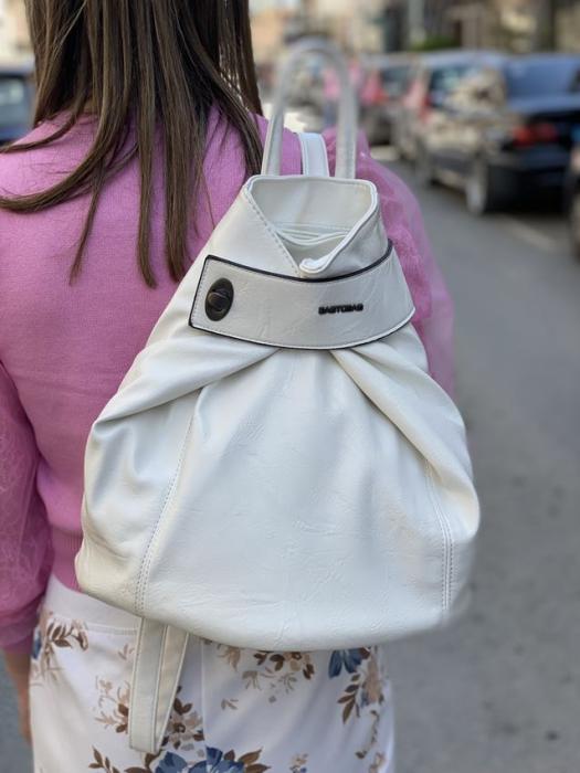 Άσπρο σακίδιο πλάτης 8162