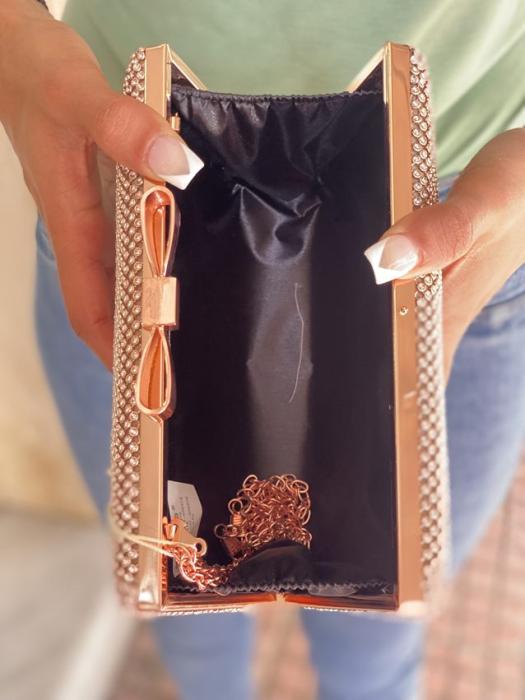 Τσαντάκι clutch με στρας μαύρο 7078