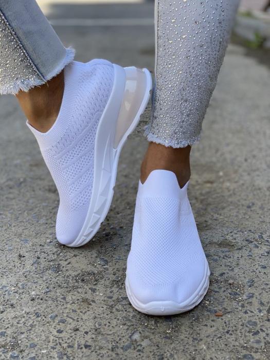 Sneaker κάλτσα με ιδιαίτερη σόλα άσπρο LY519