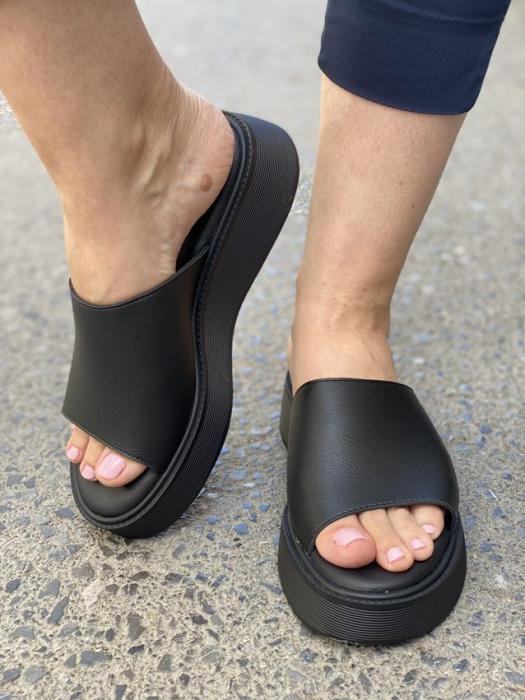 Flatform σανδάλια μαύρα Y2057