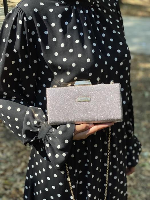 Ρόζ clutch με γκλίτερ CK1030