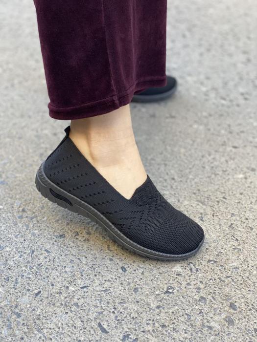 Μαύρο sneaker κάλτσα με άνοιγμα στο κουτεπιέ J01