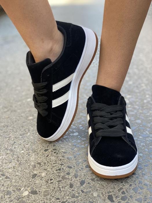 Sneaker suede μαύρο C732
