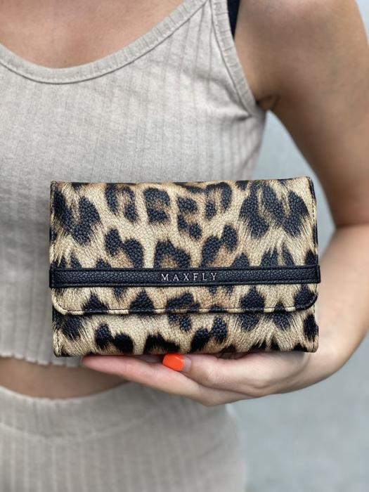 Πορτοφόλι animal print μπέζ 5552