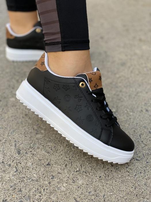 Sneaker με ιδιαίτερο μοτίβο μαύρο C619
