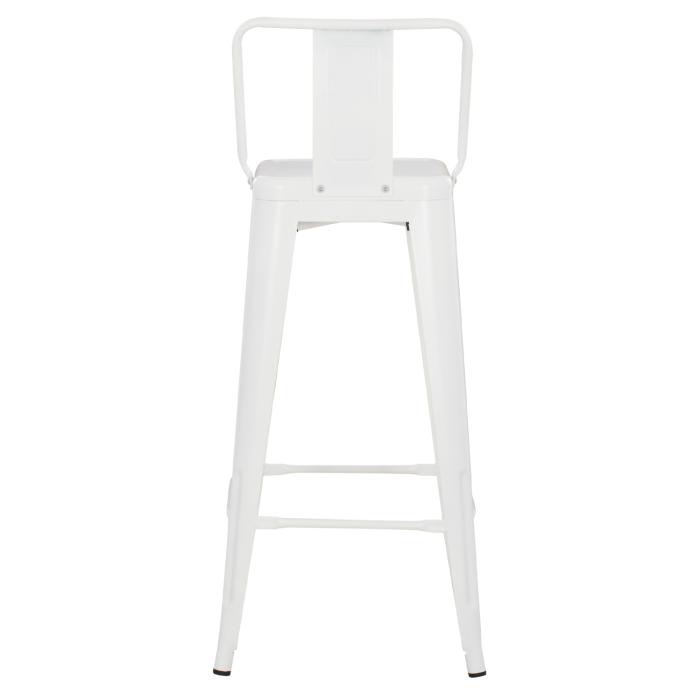 ΣΚΑΜΠΟ BAR ME ΠΛΑΤΗ ΜΕΤΑΛΛΙΚΟ MELITA-PRO HM8643.41 ΛΕΥΚΟ ΜΑΤ 42x42x100Υεκ.