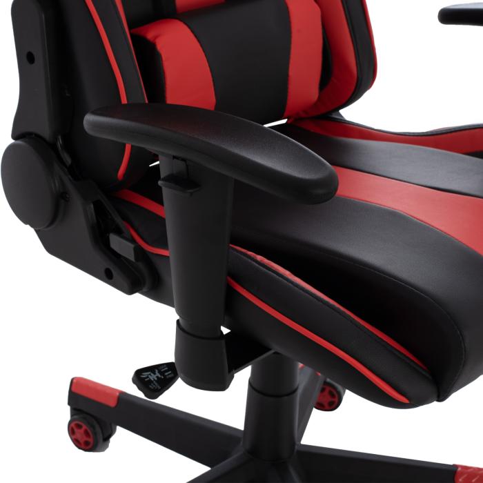 ΚΑΡΕΚΛΑ ΓΡΑΦΕΙΟΥ GAMING DOCKS HM1162.01 ΜΑΥΡΟ ΚΟΚΚΙΝΟ PU 67x70x130 εκ.