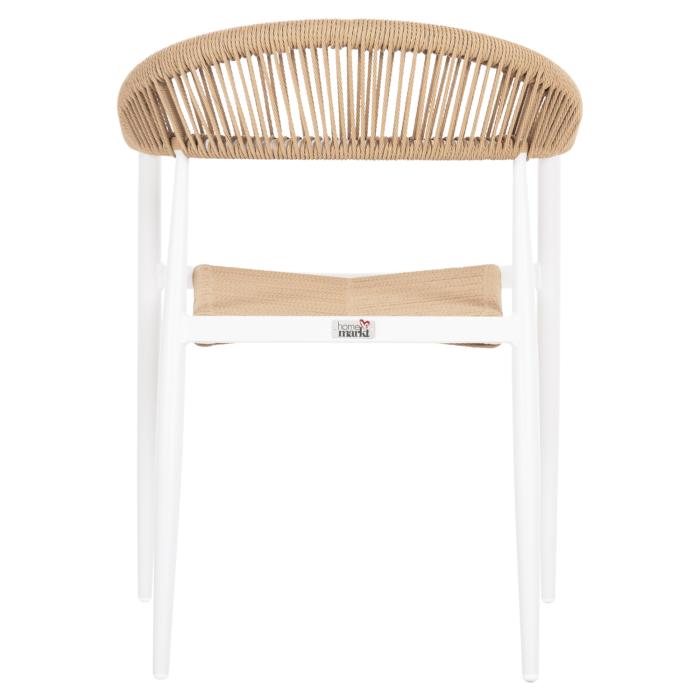 ΠΟΛΥΘΡΟΝΑ ΑΛΟΥΜΙΝΙΟΥ GRET HM5854.01 ΛΕΥΚΗ PE RATTAN ΜΠΕΖ 56x55,5x78Υεκ.