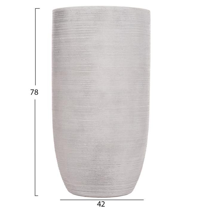 ΣΕΤ 3ΤΜΧ ΓΛΑΣΤΡΕΣ ΚΥΛΙΝΔΡΟΙ ΣΕΙΡΑ GARDENER HM4721 FIBERCLAY-ΧΡΩΜΑ CEMENT Φ42x78Υεκ
