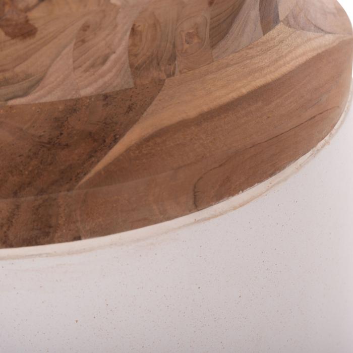 ΔΙΑΚΟΣΜΗΤΙΚΟ ΒΑΖΟ ΔΑΠΕΔΟΥ LINTER HM4662.02S FIBER CEMENT ΛΕΥΚΟ--ΞΥΛΟ ΤΕΑΚ Φ34x60Υεκ.