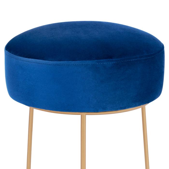 ΣΚΑΜΠΟ KARLO HM8411.08 ΜΠΛΕ ΒΕΛΟΥΔΟ ΜΕ ΧΡΥΣΗ ΒΑΣΗ Φ36x38Υ εκ.