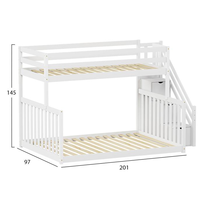 ΠΑΙΔΙΚH ΚΟΥΚΕΤΑ τ.MONTESSORI BEAMER HM711.03 ΞΥΛΟ ΠΕΥΚΟΥ ΣΕ ΛΕΥΚΟ-ΣΤΡΩΜΑΤΑ 90-140x190εκ