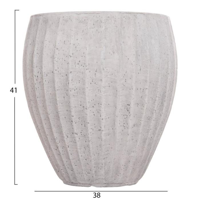 ΣΕΤ 3ΤΜΧ ΓΛΑΣΤΡΕΣ ΣΤΡΟΓΓΥΛΕΣ ΣΕΙΡΑ GARDENER HM4728 FIBERCLAY-ΧΡΩΜΑ CEMENT Φ48x56Υεκ