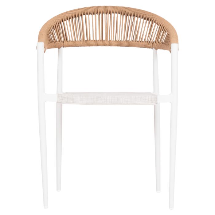 ΠΟΛΥΘΡΟΝΑ BERG HM6284.01 ΑΛΟΥΜΙΝΙΟ & TEXTILENE ΛΕΥΚΟ--P.E.TWISTED RATTAN 55x56x79Υεκ