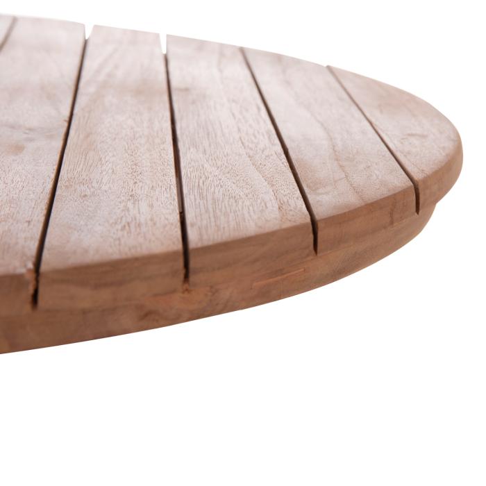 ΕΠΙΦΑΝΕΙΑ ΤΡΑΠΕΖΙΟΥ ΣΤΡΟΓΓΥΛΗ HM18133 ΞΥΛΟ TEAK--ΦΥΣΙΚΟ Φ70x4(πάχος)εκ.