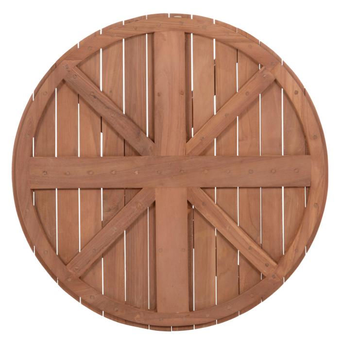 ΕΠΙΦΑΝΕΙΑ ΤΡΑΠΕΖΙΟΥ ΣΤΡΟΓΓΥΛΗ HM18133 ΞΥΛΟ TEAK--ΦΥΣΙΚΟ Φ70x4(πάχος)εκ.