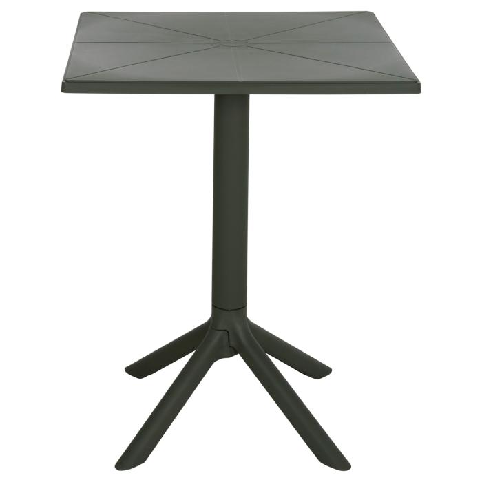 ΤΡΑΠΕΖΙ ΠΟΛΥΠΡΟΠΥΛΕΝΙΟΥ ΤΕΤΡΑΓΩΝΟ TERRIN HM6125.15 DARK OLIVE 60x60x75Υεκ.