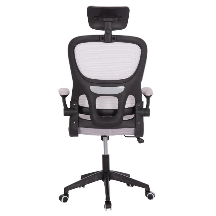 ΚΑΡΕΚΛΑ ΓΡΑΦΕΙΟΥ BASTON HM18236.02 ΓΚΡΙ MESH & ΜΑΥΡΟ PP ΣΚΕΛΕΤΟΣ 64x60x127Υεκ.
