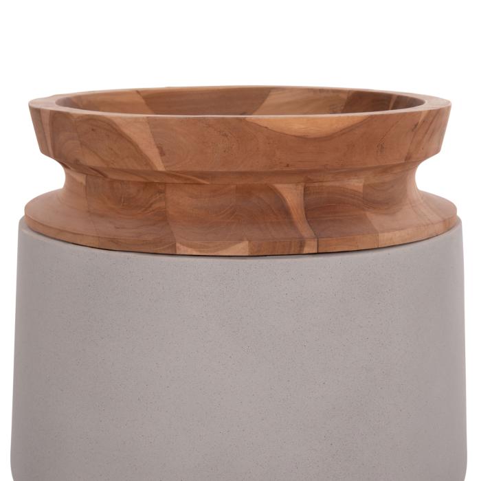 ΔΙΑΚΟΣΜΗΤΙΚΟ ΒΑΖΟ ΔΑΠΕΔΟΥ LINTER HM4662.03L FIBER CEMENT ΓΚΡΙ--ΞΥΛΟ ΤΕΑΚ Φ41x47Υ