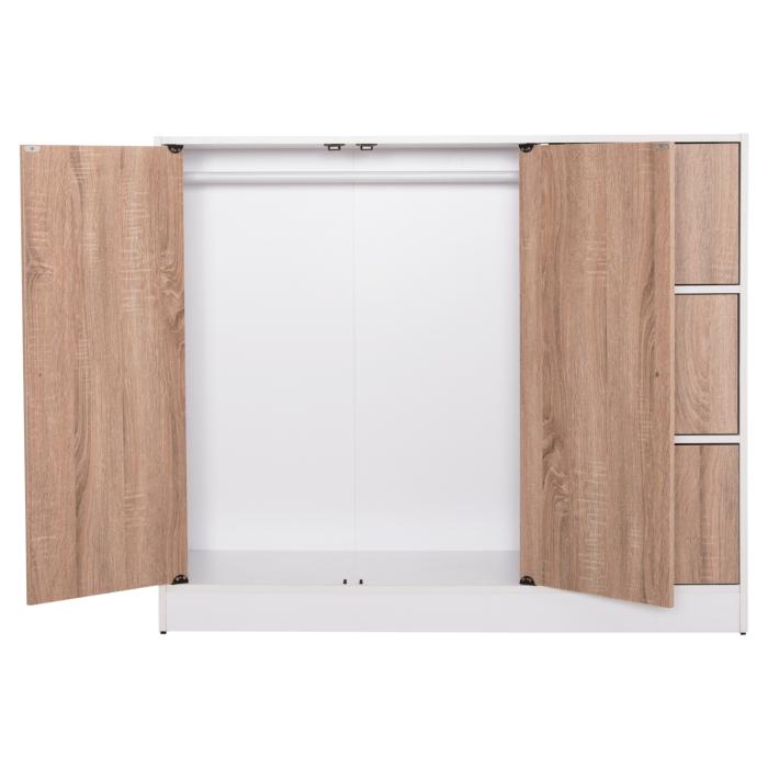 ΝΤΟΥΛΑΠΙ ΜΕ 4 ΑΠΟΘ.ΧΩΡΟΥΣ MATIN HM2480.01 SONAMA OAK-ΛΕΥΚΗ ΜΕΛΑΜΙΝΗ 117x39,5x99,5Υεκ