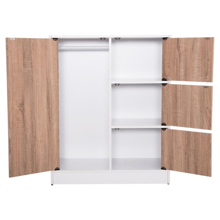 ΝΤΟΥΛΑΠΙ ΜΕ 4 ΑΠΟΘ.ΧΩΡΟΥΣ MATIN HM2479.01 SONAMA OAK-ΛΕΥΚΗ ΜΕΛΑΜΙΝΗ 80x39,5x99,5Υεκ