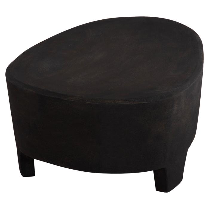 ΤΡΑΠΕΖΙ ΣΑΛΟΝΙΟΥ ΟΒΑΛ ΣΕΙΡΑ SANTORINI HM18066 MDF ΣΕ ΜΑΥΡΟ ΧΡΩΜΑ 100x60x33Υεκ.