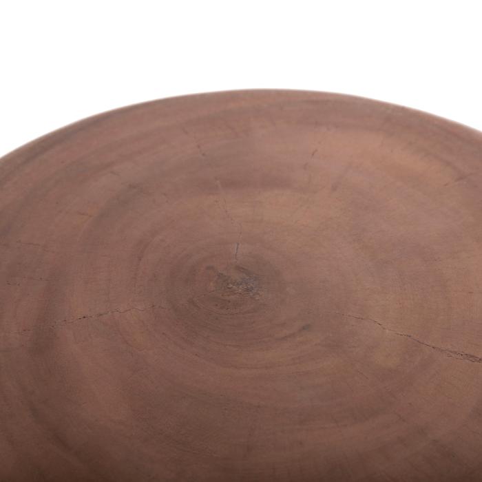 ΤΡΑΠΕΖΙ ΒΟΗΘΗΤΙΚΟ PUFFAT HM18172.03 FIBER CEMENT ΓΚΡΙ- ΞΥΛΟ TEAK TOP Φ45x46Υεκ.