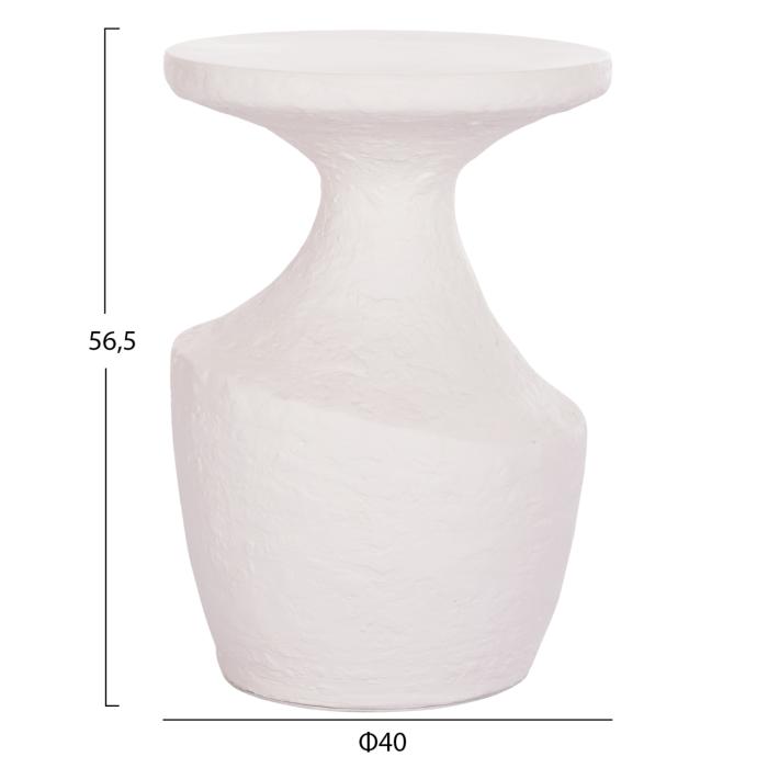 ΤΡΑΠΕΖΙ ΒΟΗΘΗΤΙΚΟ REBON HM18156.02L FIBER CEMENT ΣΕ ΛΕΥΚΟ--Φ40x56.5Υεκ.