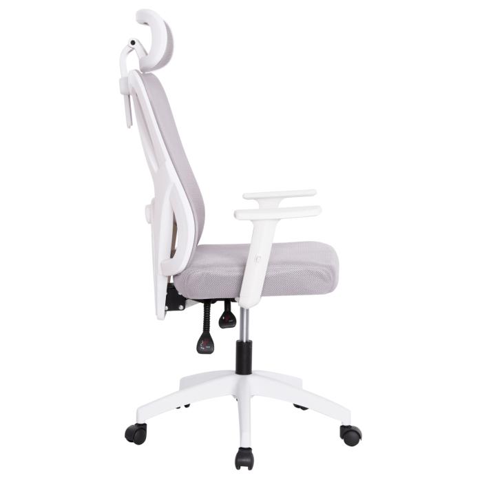 ΚΑΡΕΚΛΑ ΓΡΑΦΕΙΟΥ MEXER HM1195.02 ΓΚΡΙ MESH-ΜΕΤΑΛ.ΒΑΣΗ-ΣΚΕΛΕΤΟΣ ΛΕΥΚΟΣ 68x70x136Υεκ.