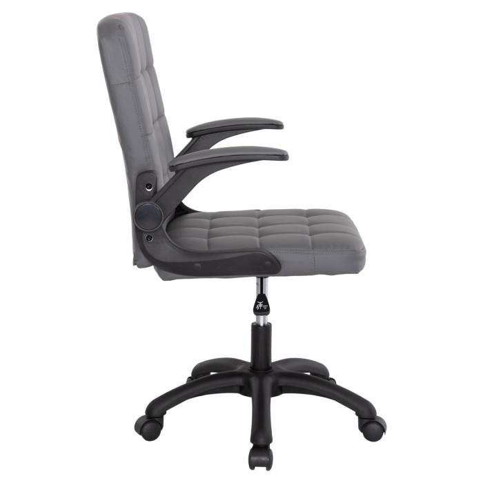 ΚΑΡΕΚΛΑ ΓΡΑΦΕΙΟΥ PORTIMA HM1197.03 ΓΚΡΙ PVC-ΜΑΥΡΟΣ NYLON ΣΚΕΛΕΤΟΣ & ΒΑΣΗ 66.5x60x97Υεκ