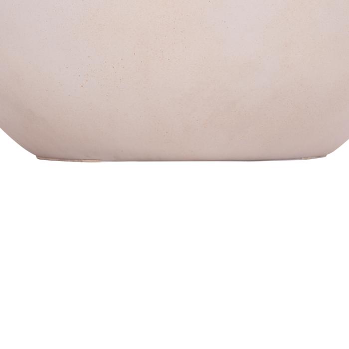 ΤΡΑΠΕΖΙ ΣΑΛΟΝΙΟΥ ΣΤΡΟΓΓΥΛΟ ALLAN HM18162.02 FIBER CEMENT ΣΕ ΑΝΟΙΧΤΟ ΜΠΕΖ--Φ92x49Υεκ.