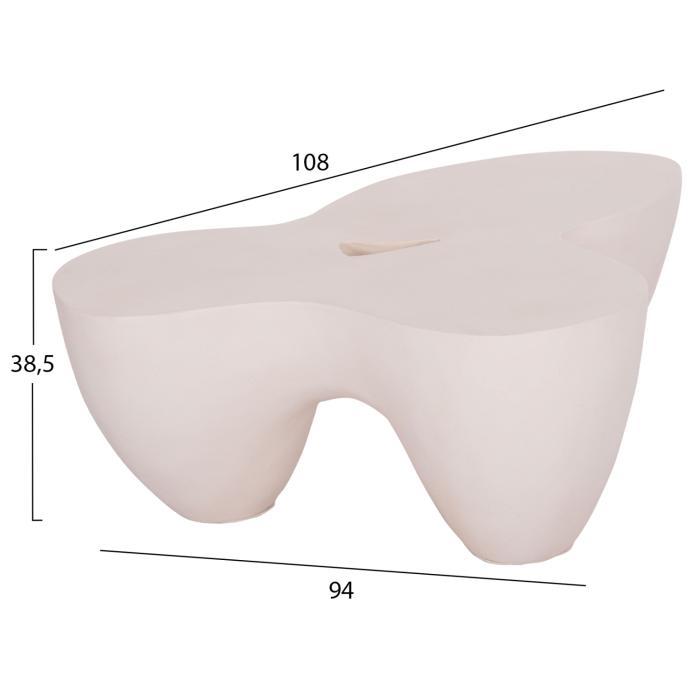 ΤΡΑΠΕΖΙ ΣΑΛΟΝΙΟΥ SALLEN HM18161.02 FIBER CEMENT ΣΕ ΛΕΥΚΟ--108x94x38,5Υεκ.