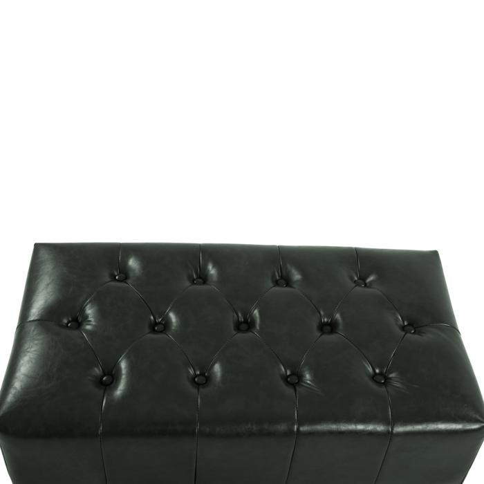 ΤΑΜΠΟΥΡΕ ΥΠΟΠΟΔΙΟ T.CHESTERFIELD EMMA HM226.08 PU ΚΥΠΑΡΙΣΣΙ-ΜΑΥΡΑ ΠΟΔΙΑ 80x45x39Yεκ.