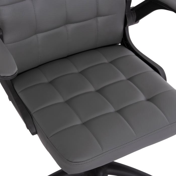 ΚΑΡΕΚΛΑ ΓΡΑΦΕΙΟΥ PORTIMA HM1197.03 ΓΚΡΙ PVC-ΜΑΥΡΟΣ NYLON ΣΚΕΛΕΤΟΣ & ΒΑΣΗ 66.5x60x97Υεκ