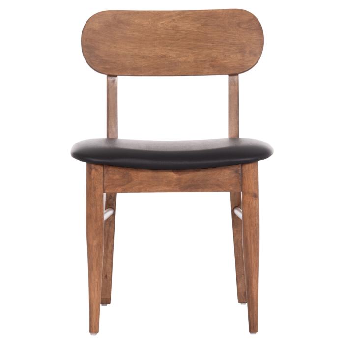 KΑΡΕΚΛΑ ΤΡΑΠΕΖΑΡΙΑΣ SEKOR HM9945.03 ΚΑΡΥΔΙ RUBBERWOOD-ΜΑΥΡΟ PU 51x48x79Υεκ